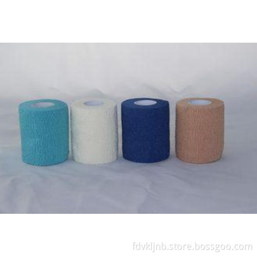 Cohesive Flexible Cotton Wide Elastic Bandage Wrap For Medi